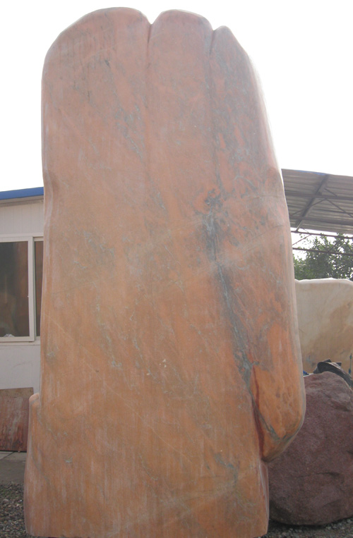 晚霞红景观石010